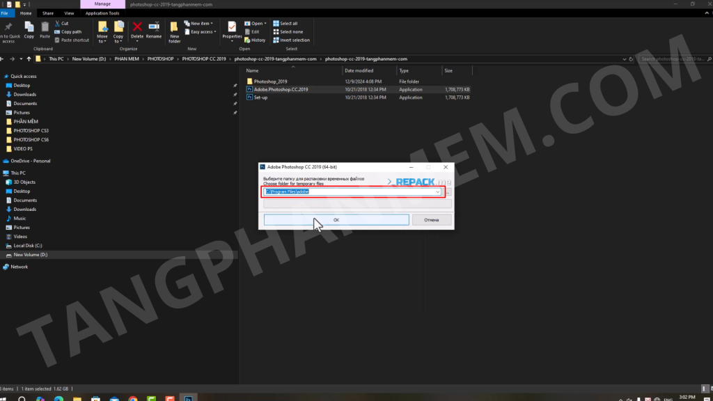 Thiết lập ban đầu Photoshop 2019