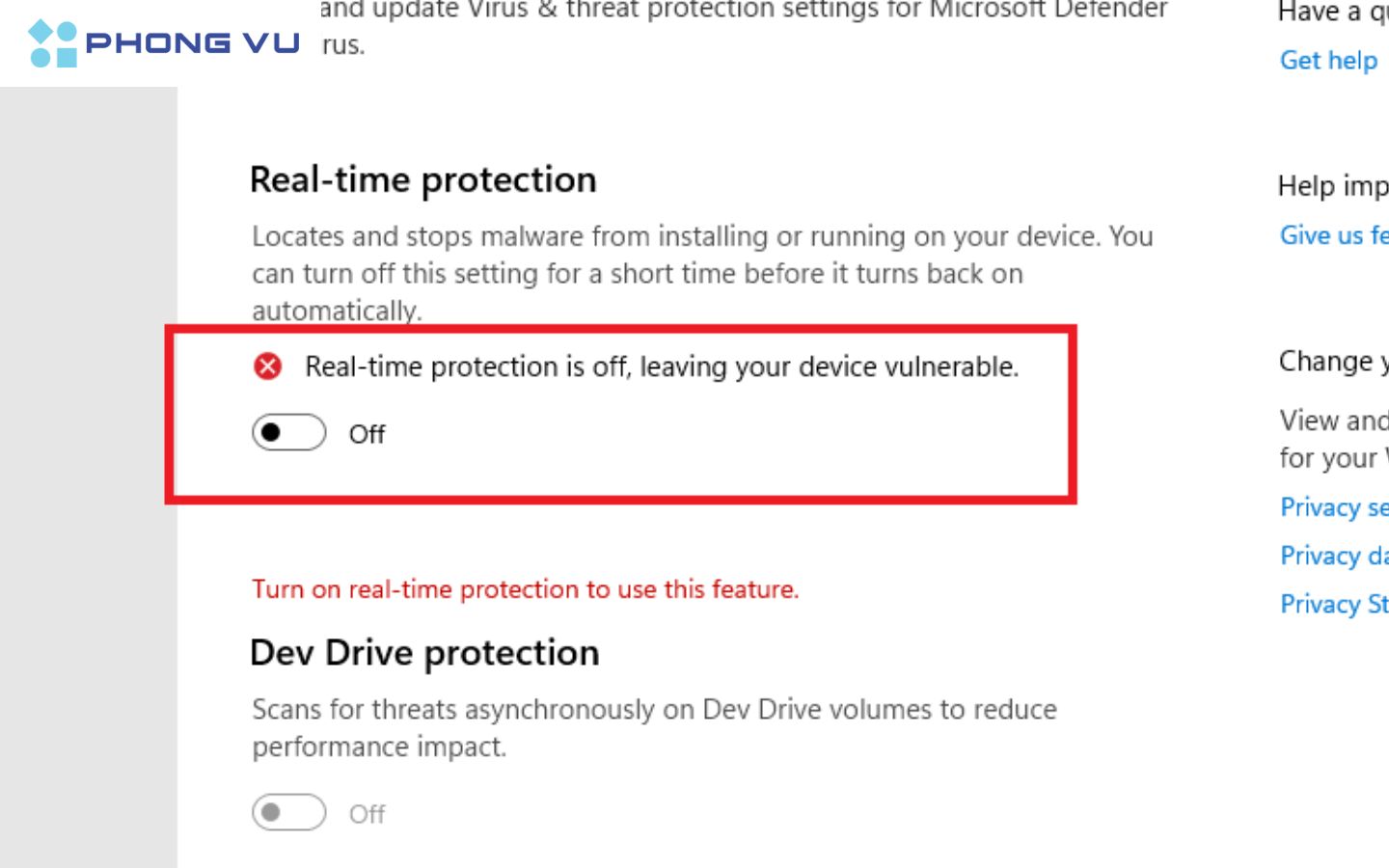 Cách tắt Windows Security