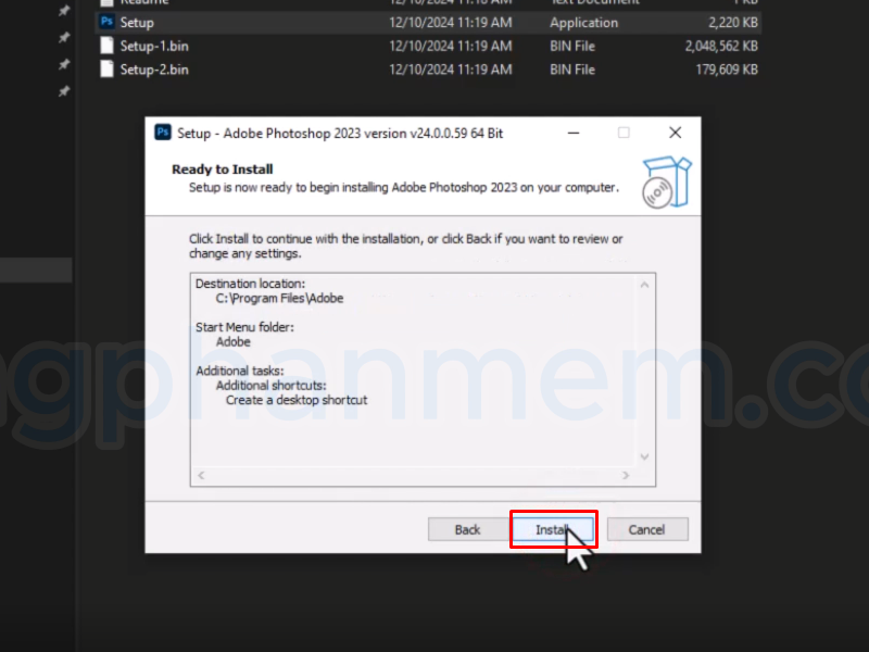Cài đặt Photoshop 2023