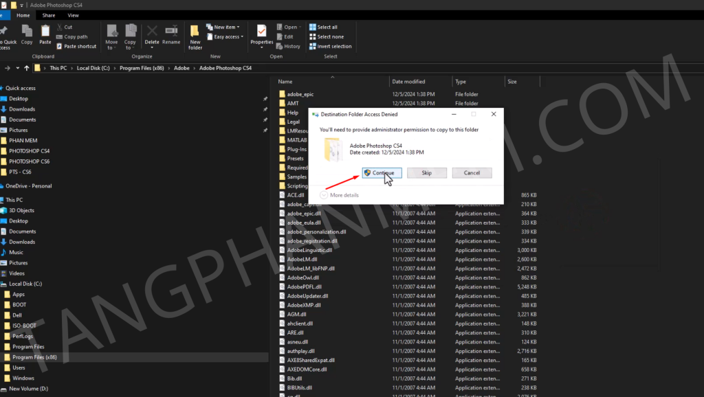 Hoàn tất thiết lập Photoshop CS4