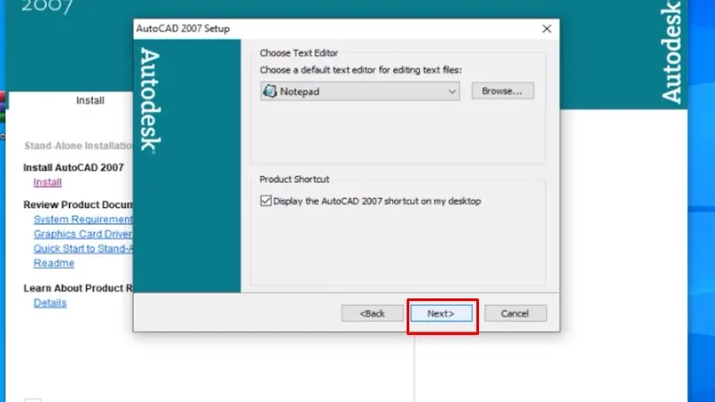 Hướng dẫn cài đặt AutoCAD 2007 - B13