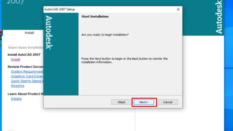 Hướng dẫn cài đặt AutoCAD 2007 - B14