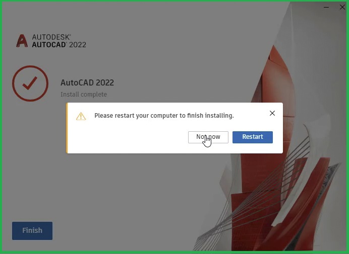 Chọn Not now trong AutoCAD 2022